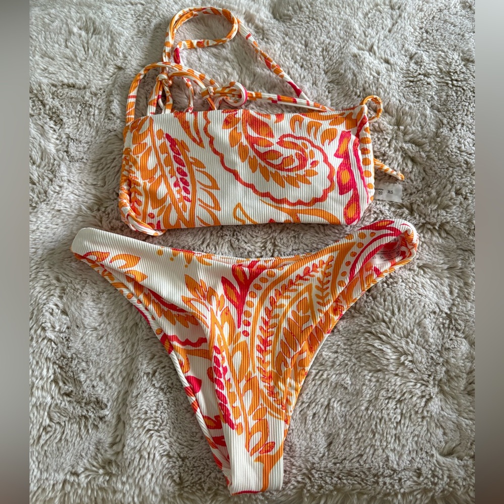 Pink and orange bikini